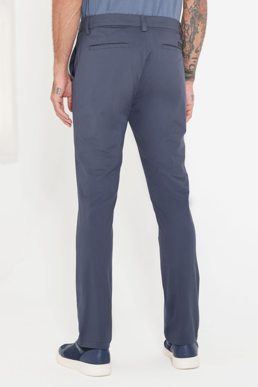 Calça Chino de Malha Moovex Marinho — foto 4 de 6