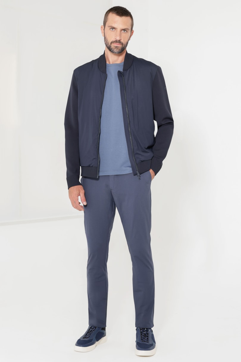 Calça Chino de Malha Moovex Marinho