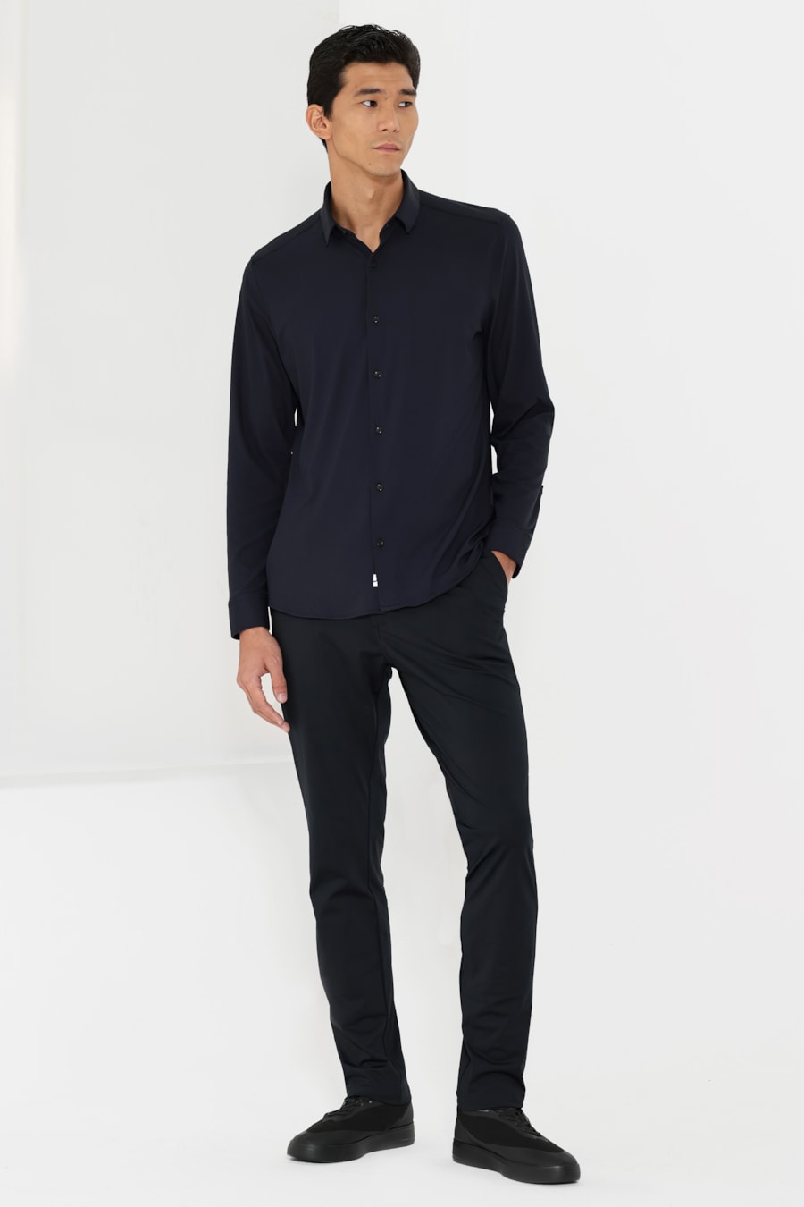 Calça Chino de Malha Moovex Preto — foto 2 de 6