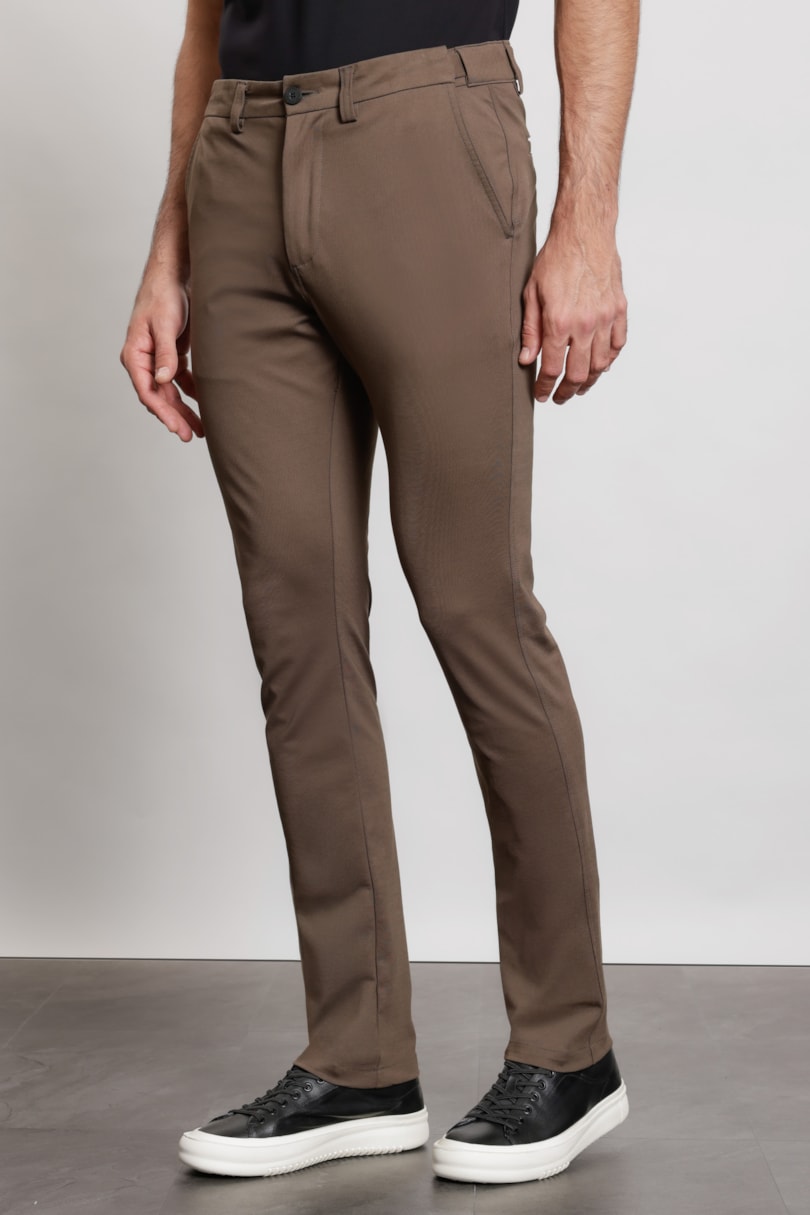 Calça Chino de Malha Moovex Verde Militar