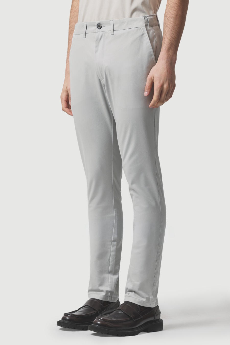 Calça Chino Estilo Moovex Cinza Claro — foto 1 de 6