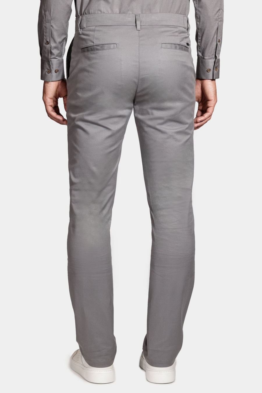 Calça Chino Estilo Moovex Cinza Grafite — foto 5 de 6