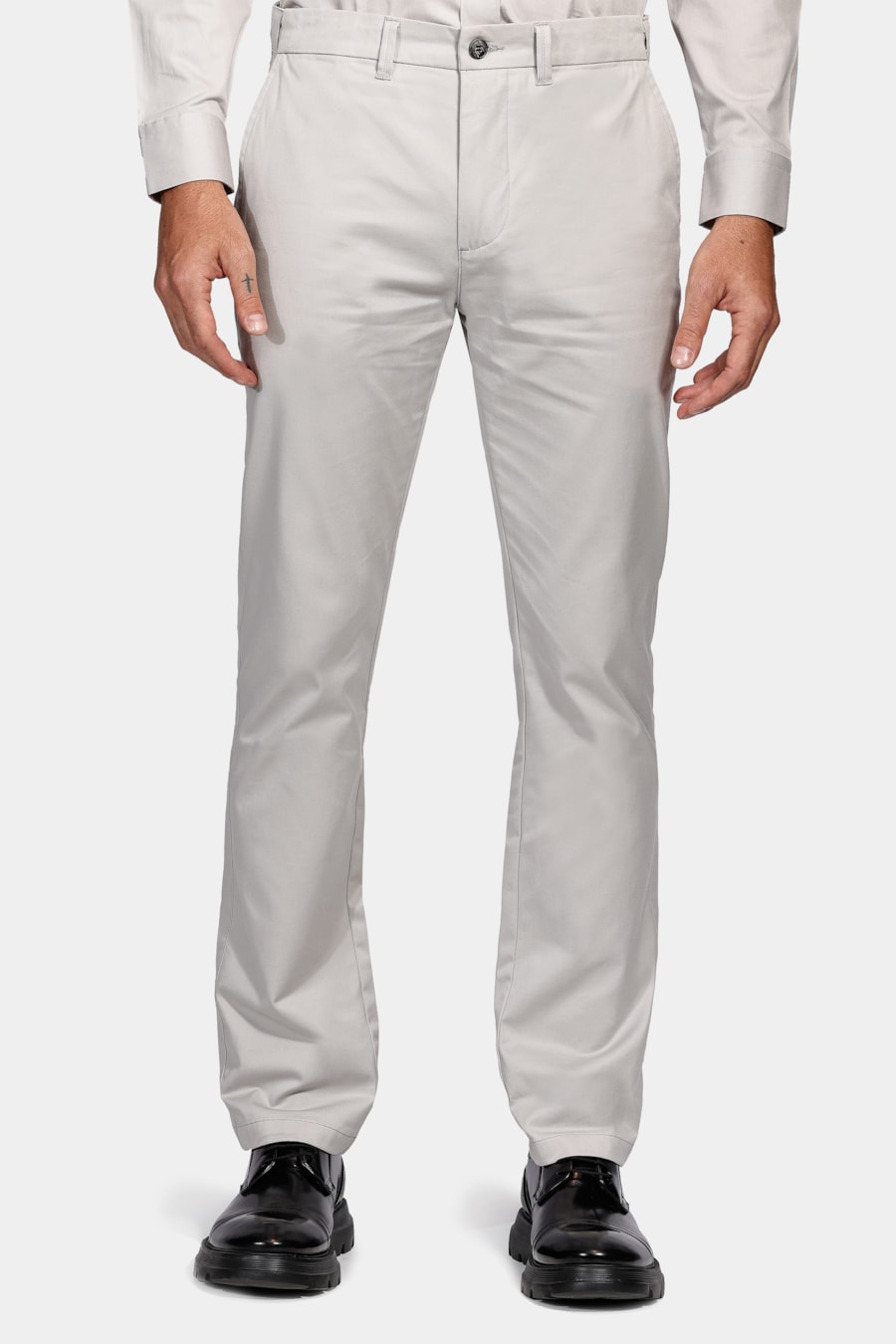 Calça Chino Estilo Moovex Cinza Prata — foto 1 de 5