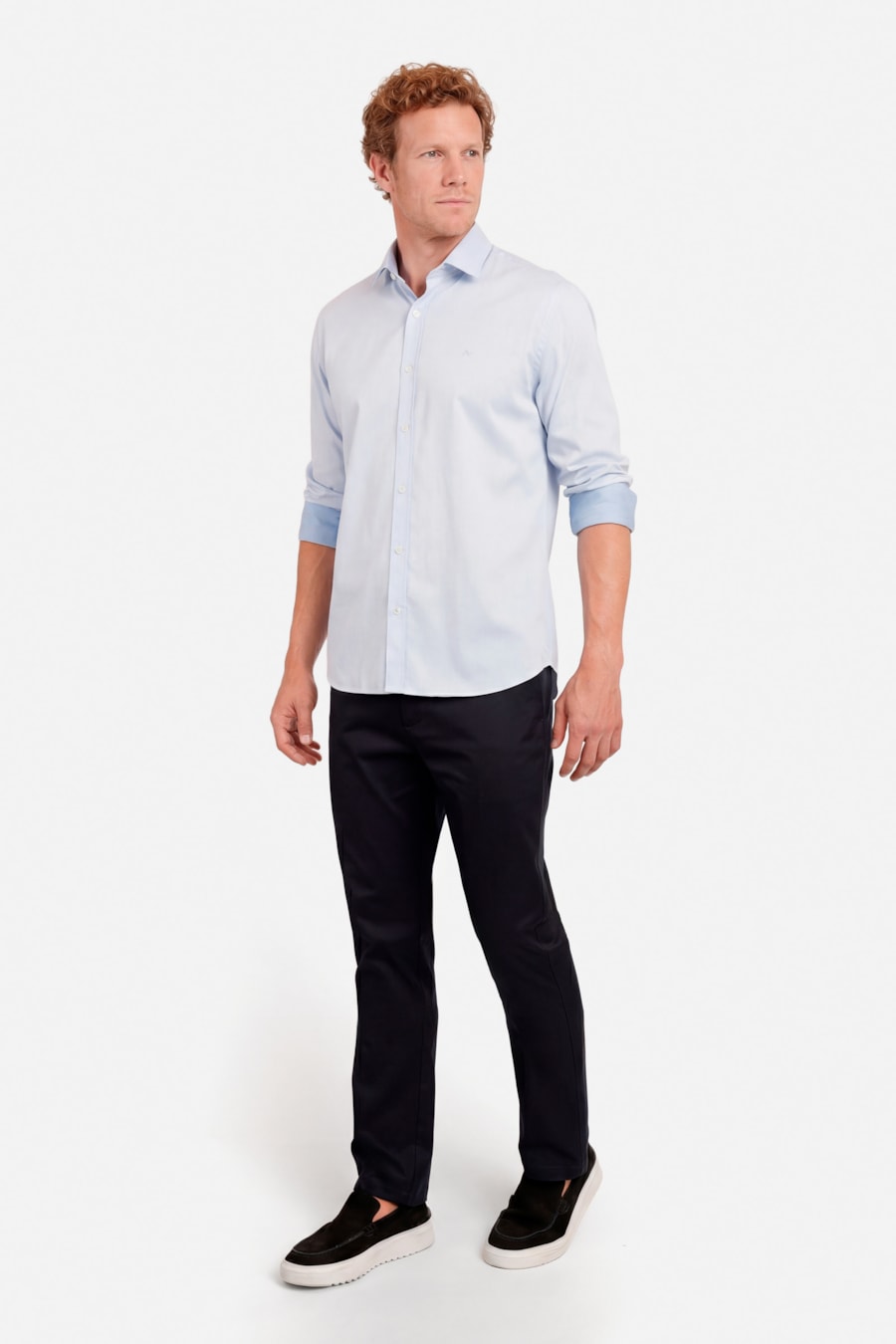 Calça Chino Estilo Moovex Marinho — foto 2 de 6