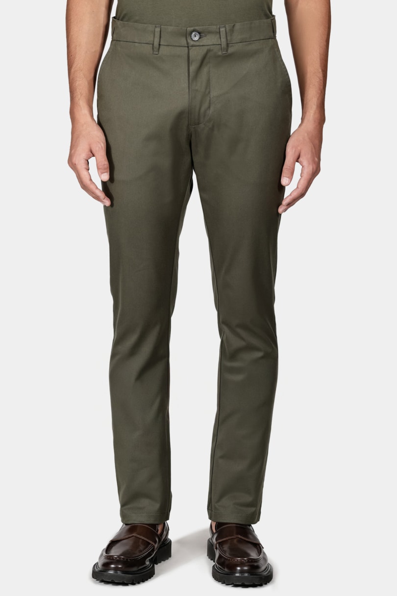 Calça Chino Estilo Moovex Verde Pantano
