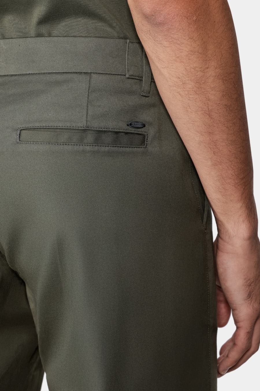 Calça Chino Estilo Moovex Verde Pantano — foto 3 de 5