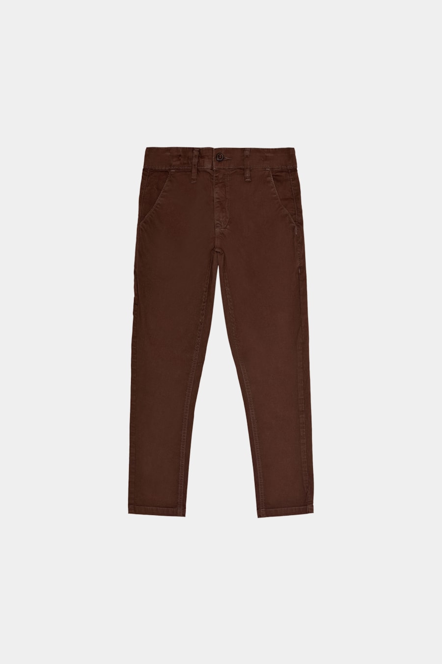 Calça Chino Infantil Bolso Reto Cacau — foto 3 de 4