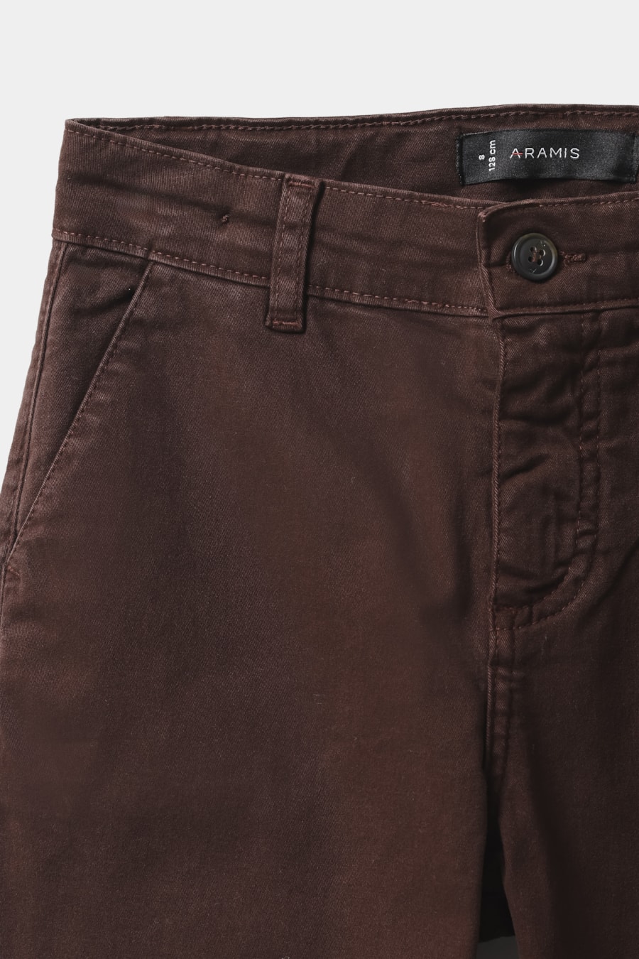 Calça Chino Infantil Bolso Reto Cafe — foto 2 de 5