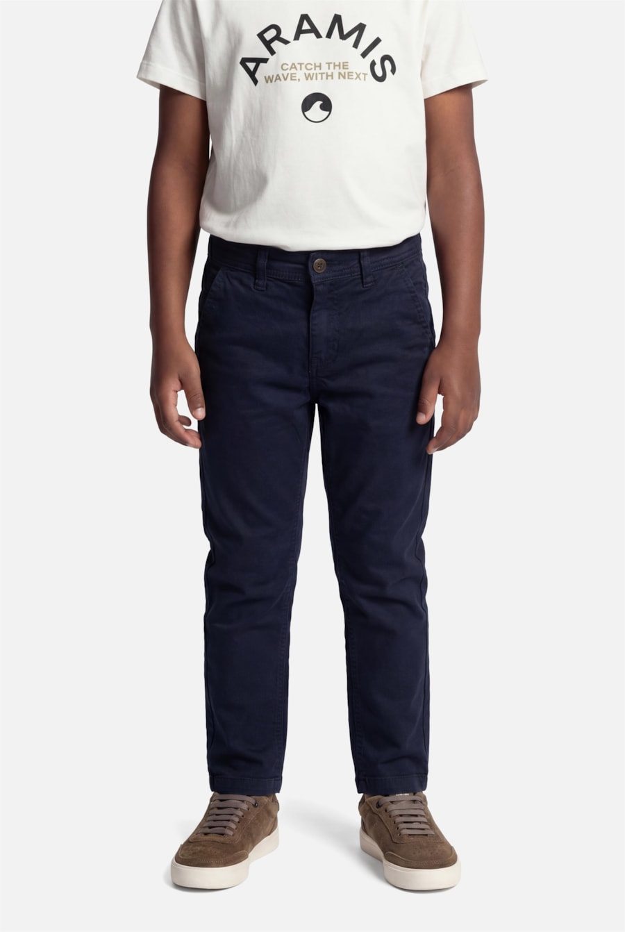 Calça Chino Infantil Bolso Reto Marinho — foto 1 de 7