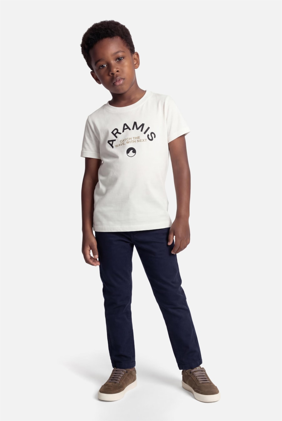 Calça Chino Infantil Bolso Reto Marinho — foto 2 de 7