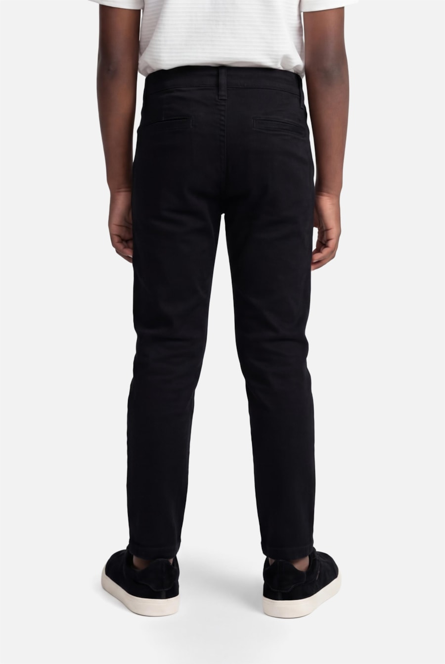 Calça Chino Infantil Bolso Reto Preto — foto 3 de 9