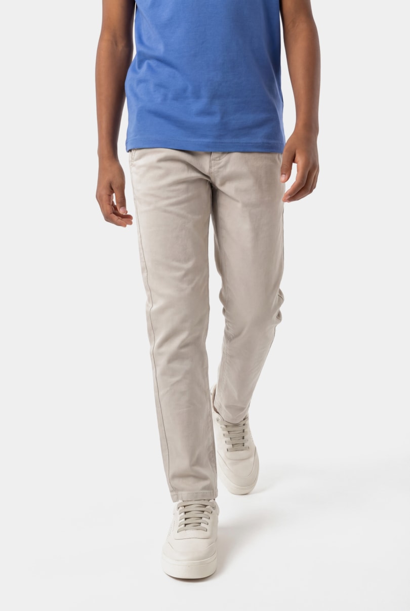 Calça Chino Infantil Color Areia