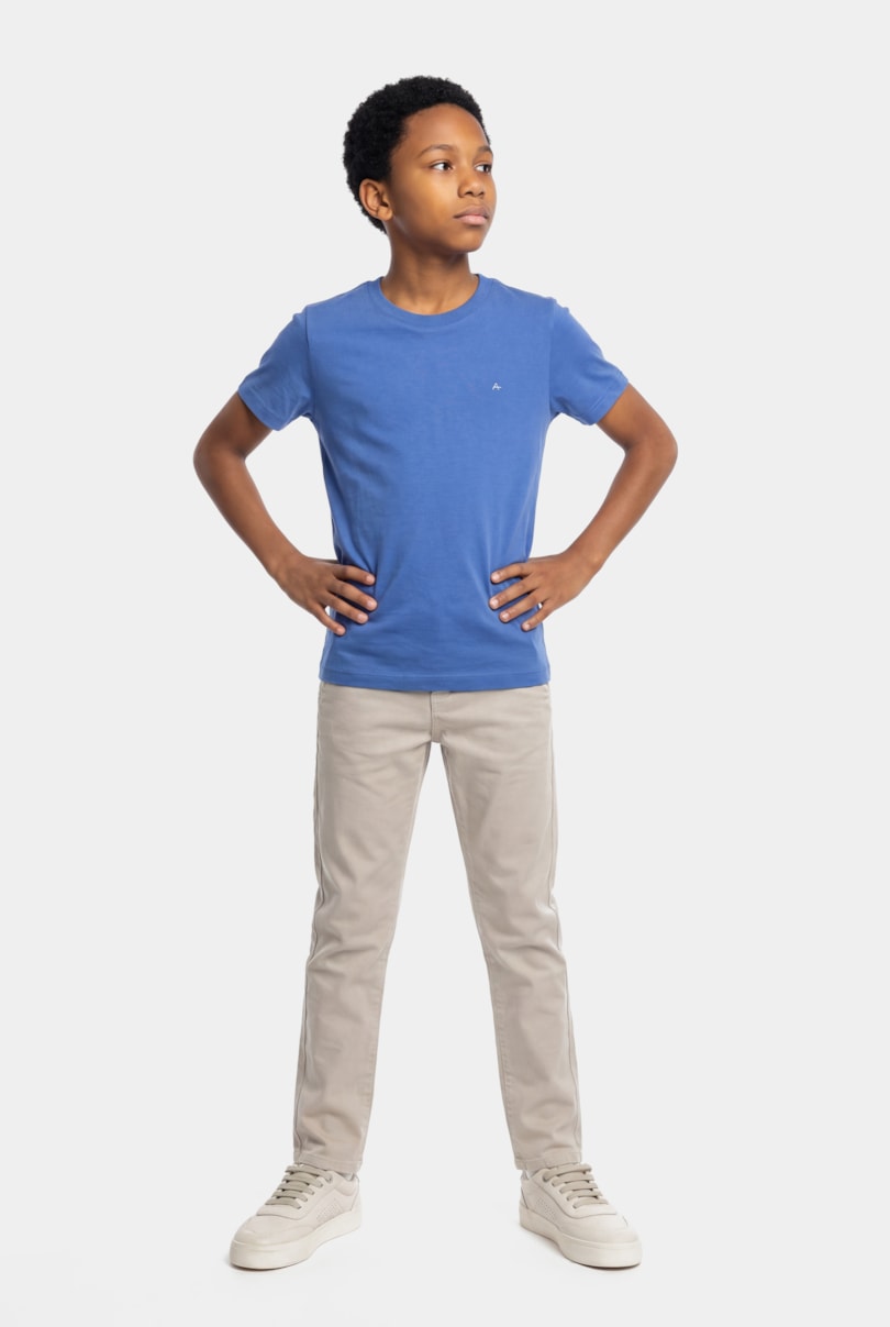 Calça Chino Infantil Color Areia