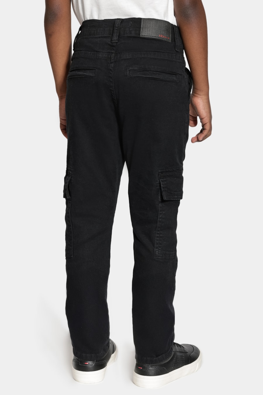 Calça Chino Infantil Color Cargo Preto — foto 5 de 7