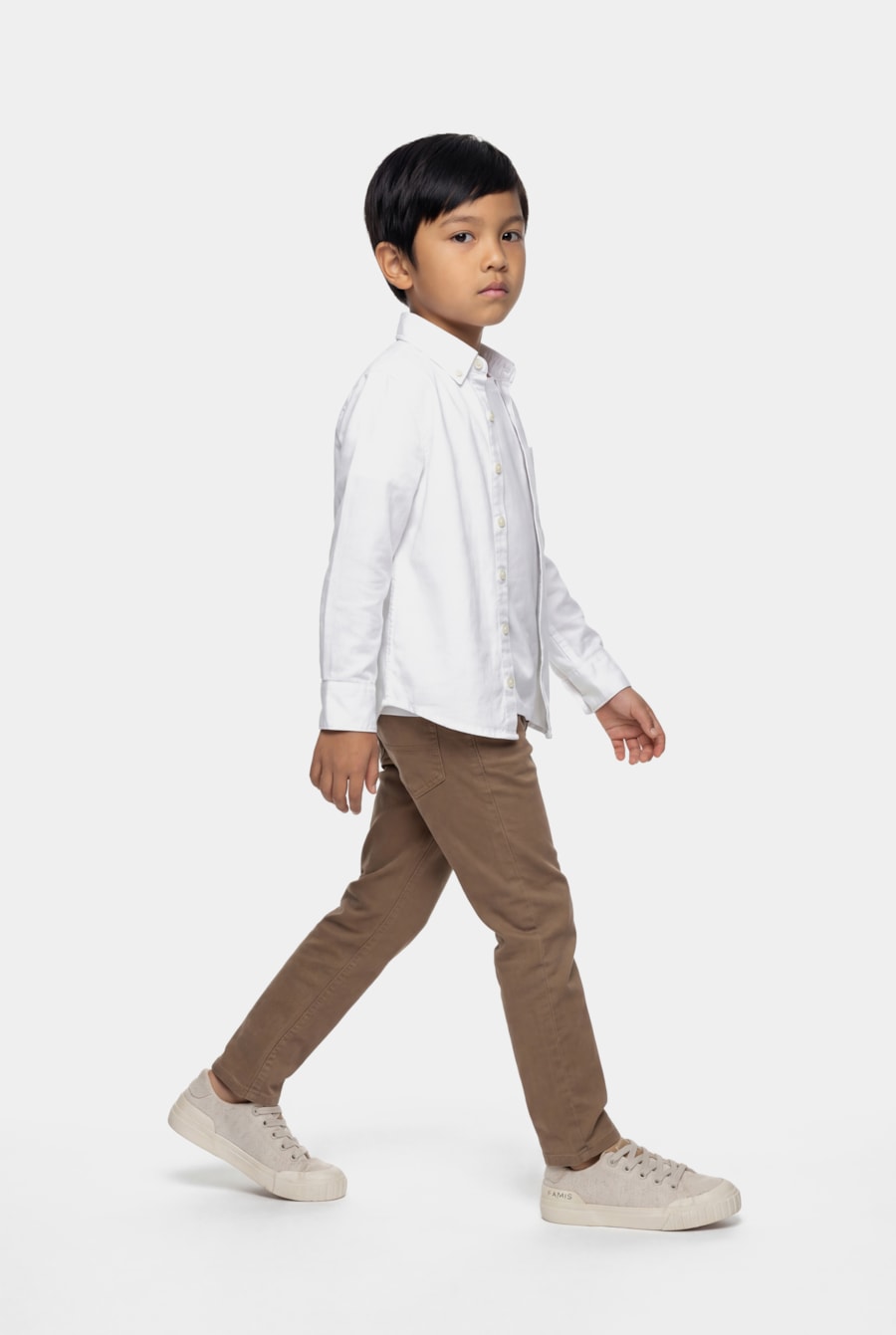 Calça Chino Infantil Color Charuto — foto 2 de 4