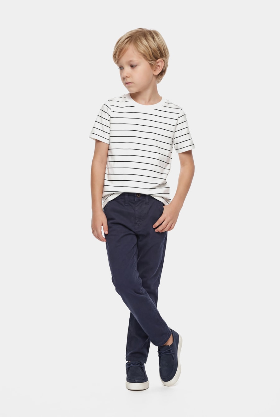 Calça Chino Infantil Color Marinho — foto 2 de 9
