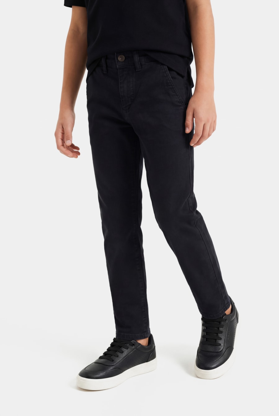 Calça Chino Infantil Color Preto — foto 1 de 4