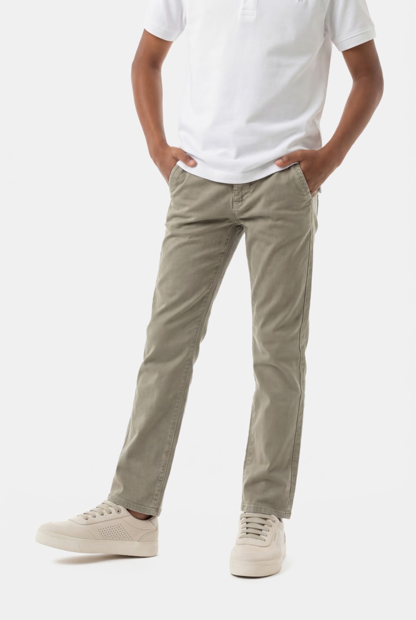 Calça Chino Infantil Color Verde