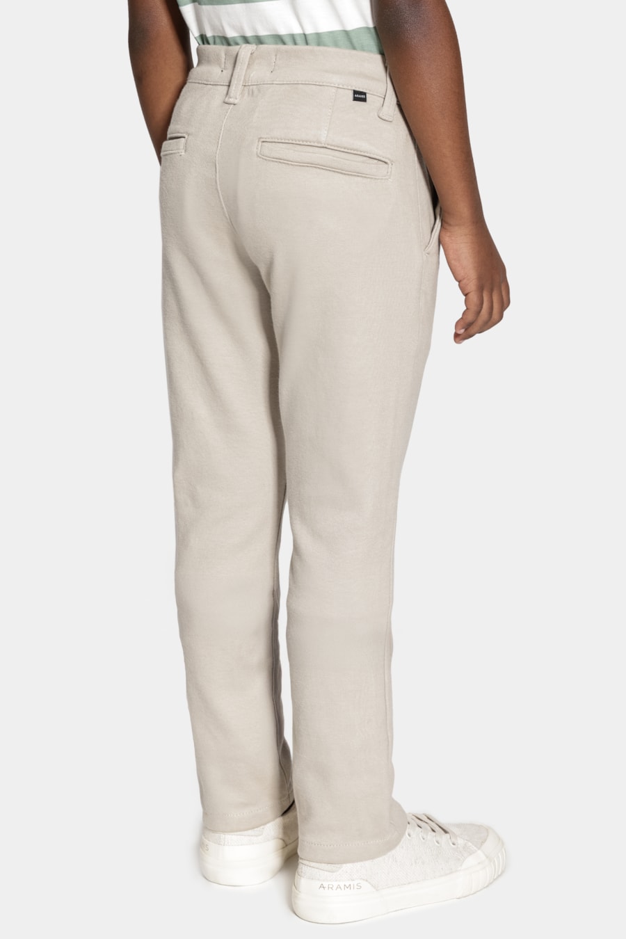 Calça Chino Infantil Comfort Color Areia — foto 5 de 7