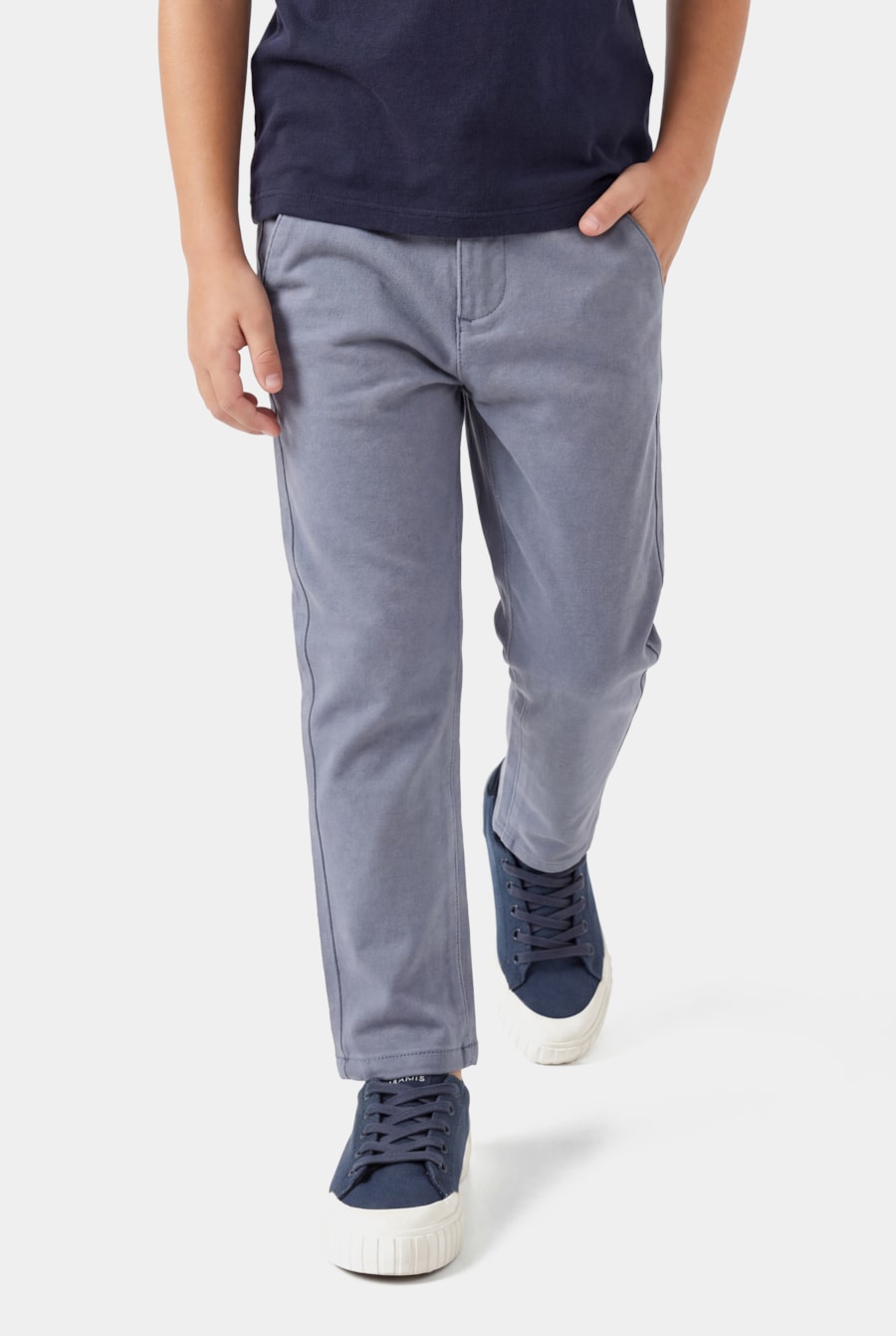 Calça Chino Infantil Comfort Color Azul Indigo — foto 1 de 7