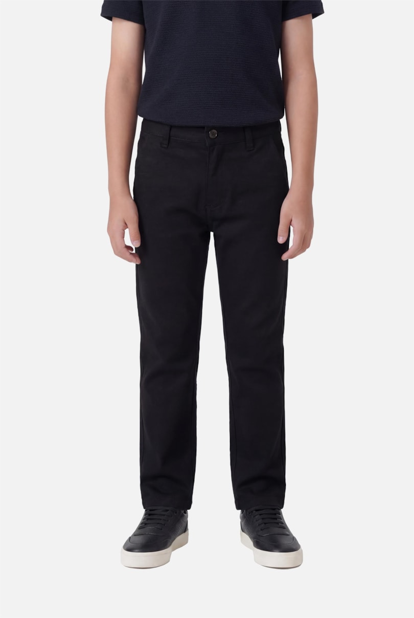 Calça Chino Infantil Knit Preto