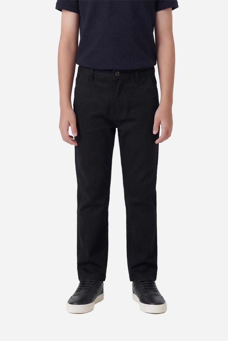 Calça Chino Infantil Knit Preto — foto 1 de 4