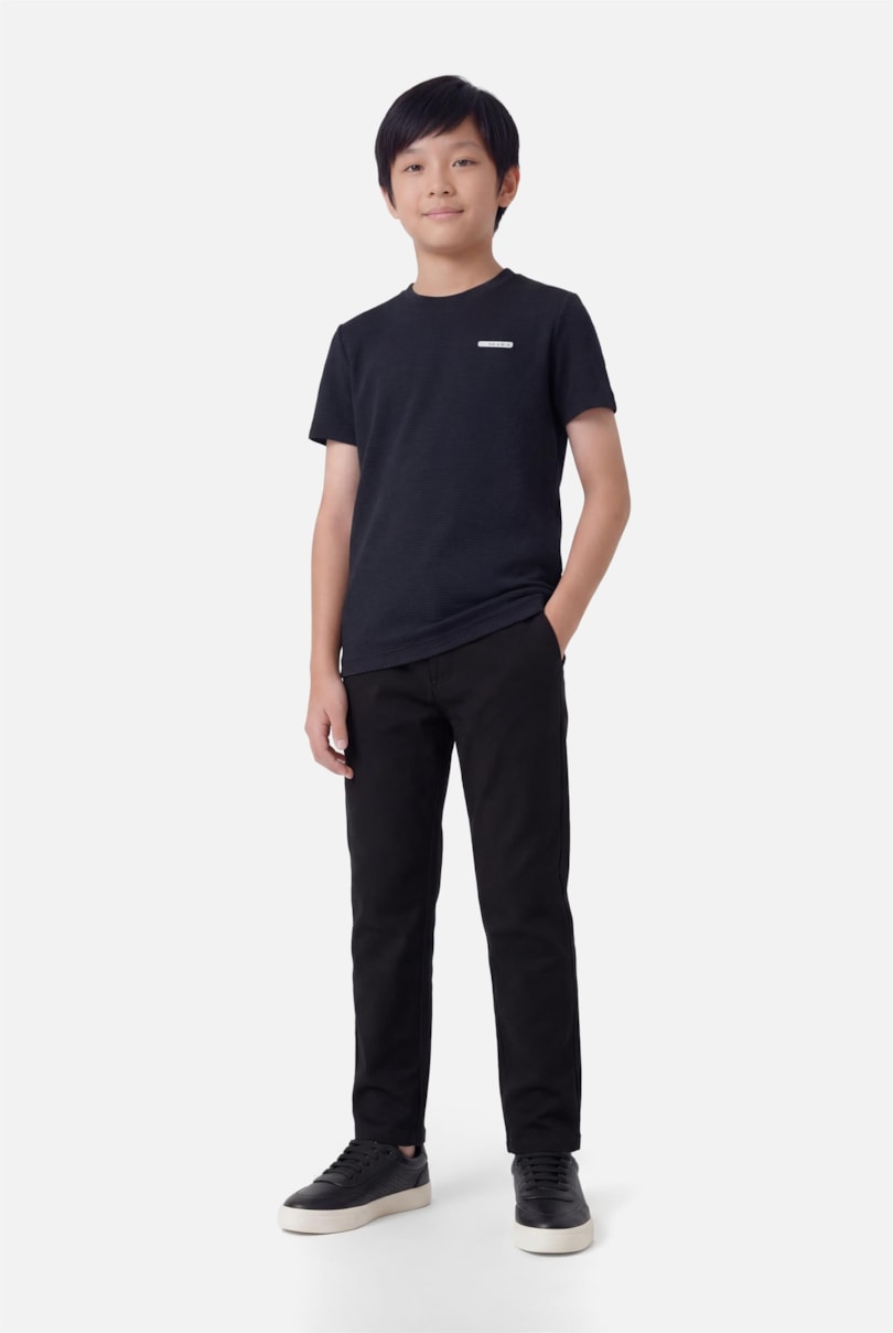 Calça Chino Infantil Knit Preto