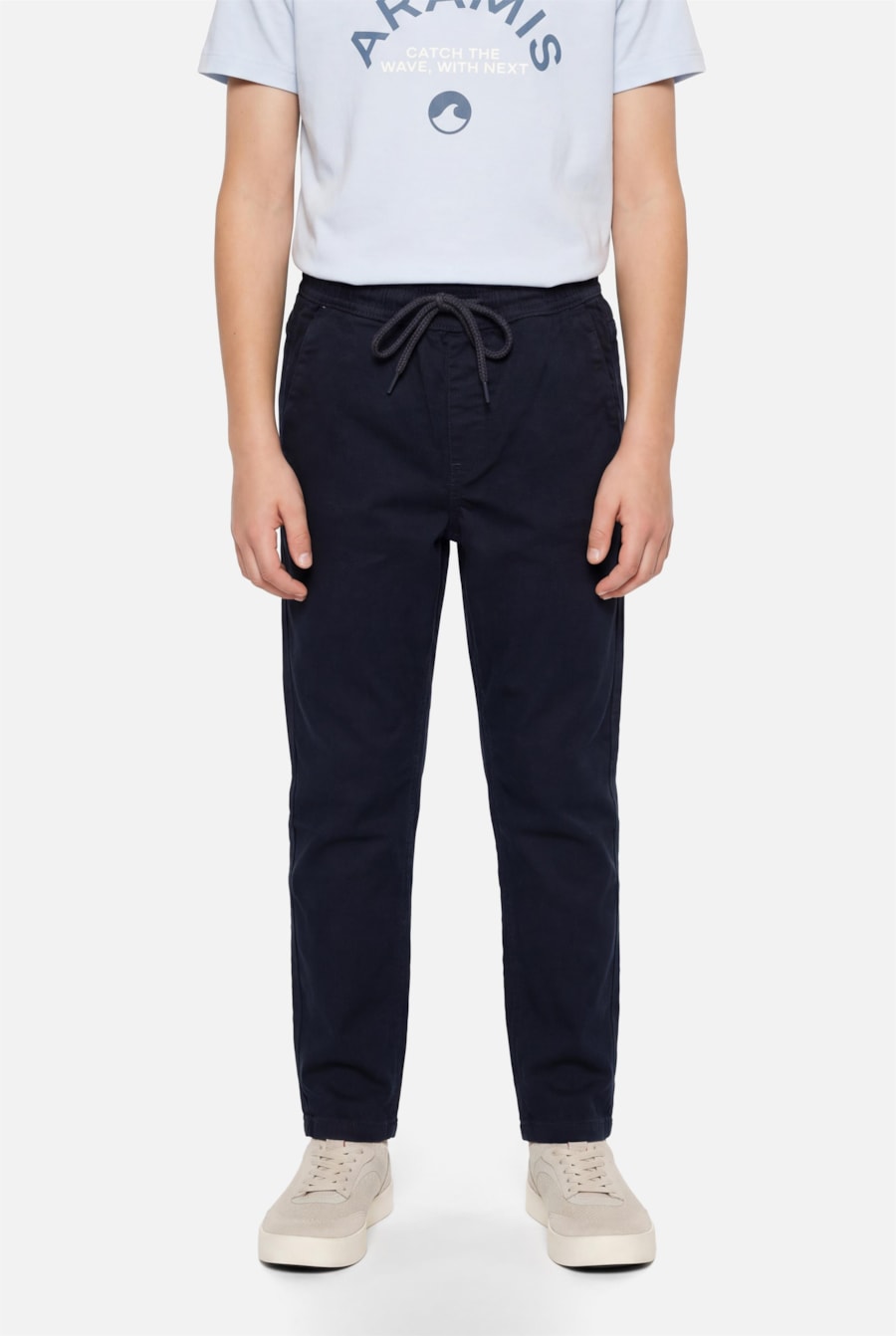Calça Chino Infantil Preppy Moletom Marinho — foto 1 de 4