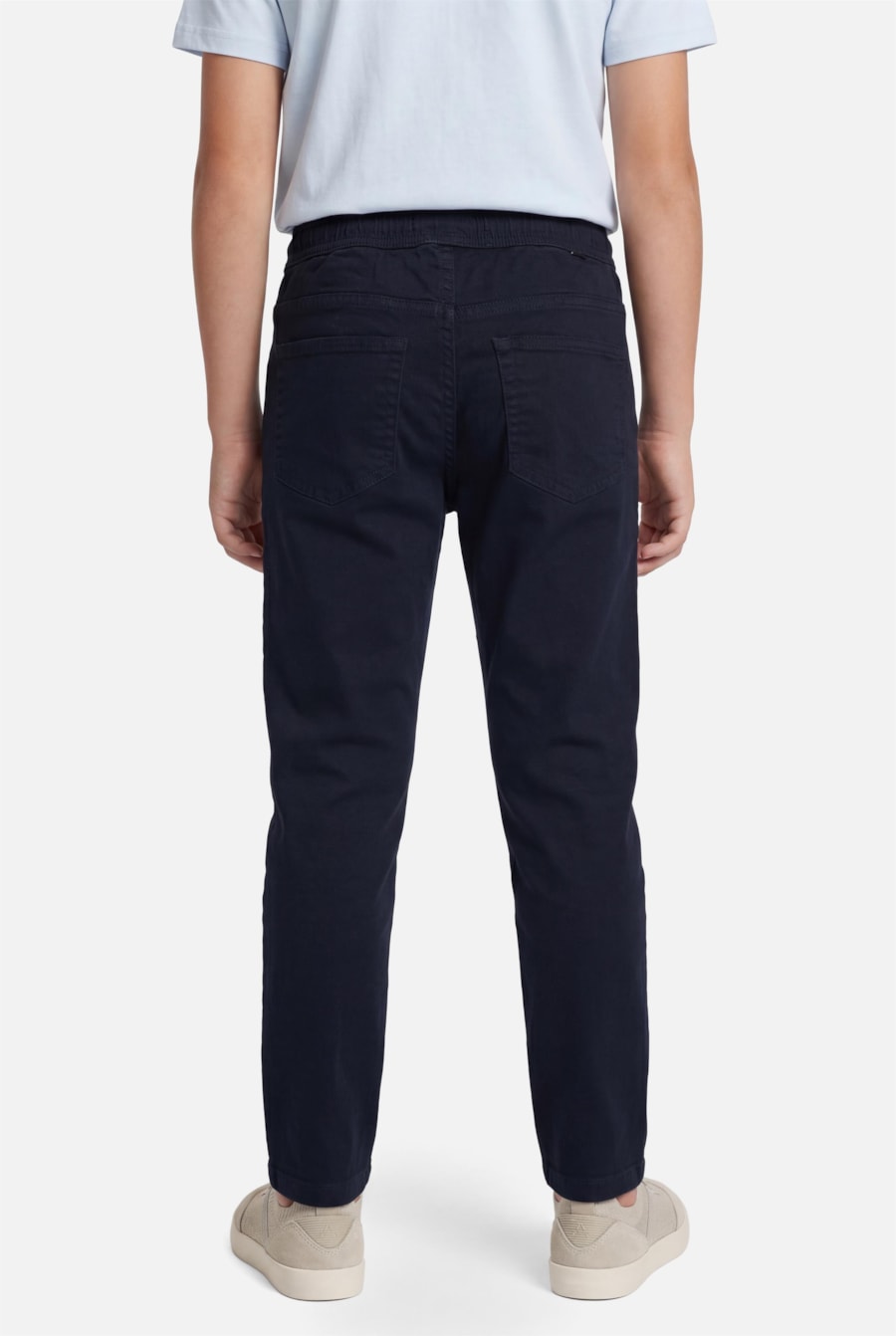 Calça Chino Infantil Preppy Moletom Marinho — foto 3 de 4