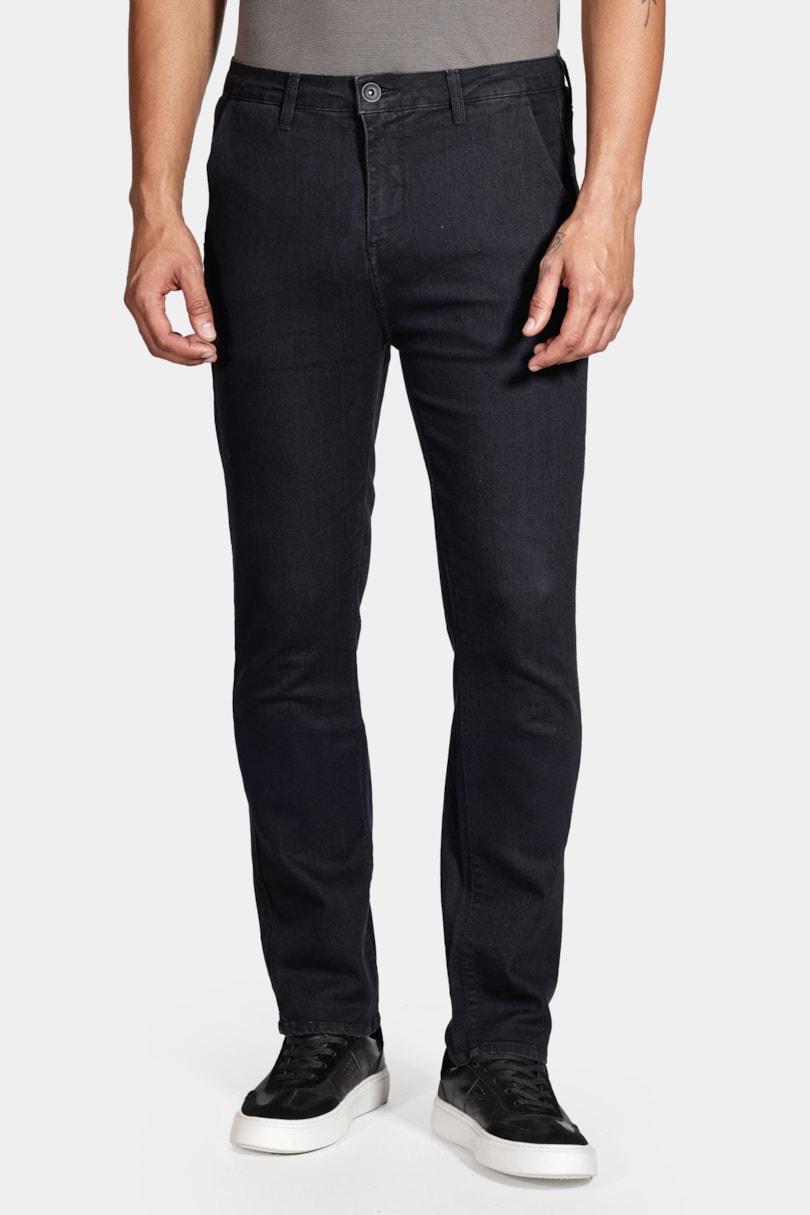 Calça Chino Jeans Regular Preto