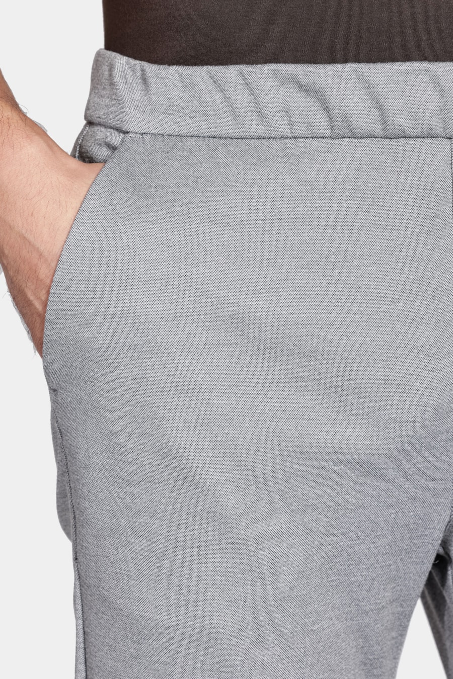 Calça Chino Jogger Alfaiataria Knit Preto — foto 3 de 5