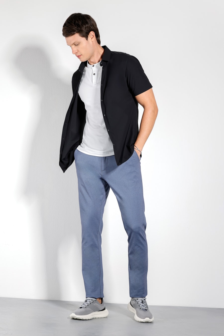 Calça Chino Malha Moovex Marinho — foto 2 de 4