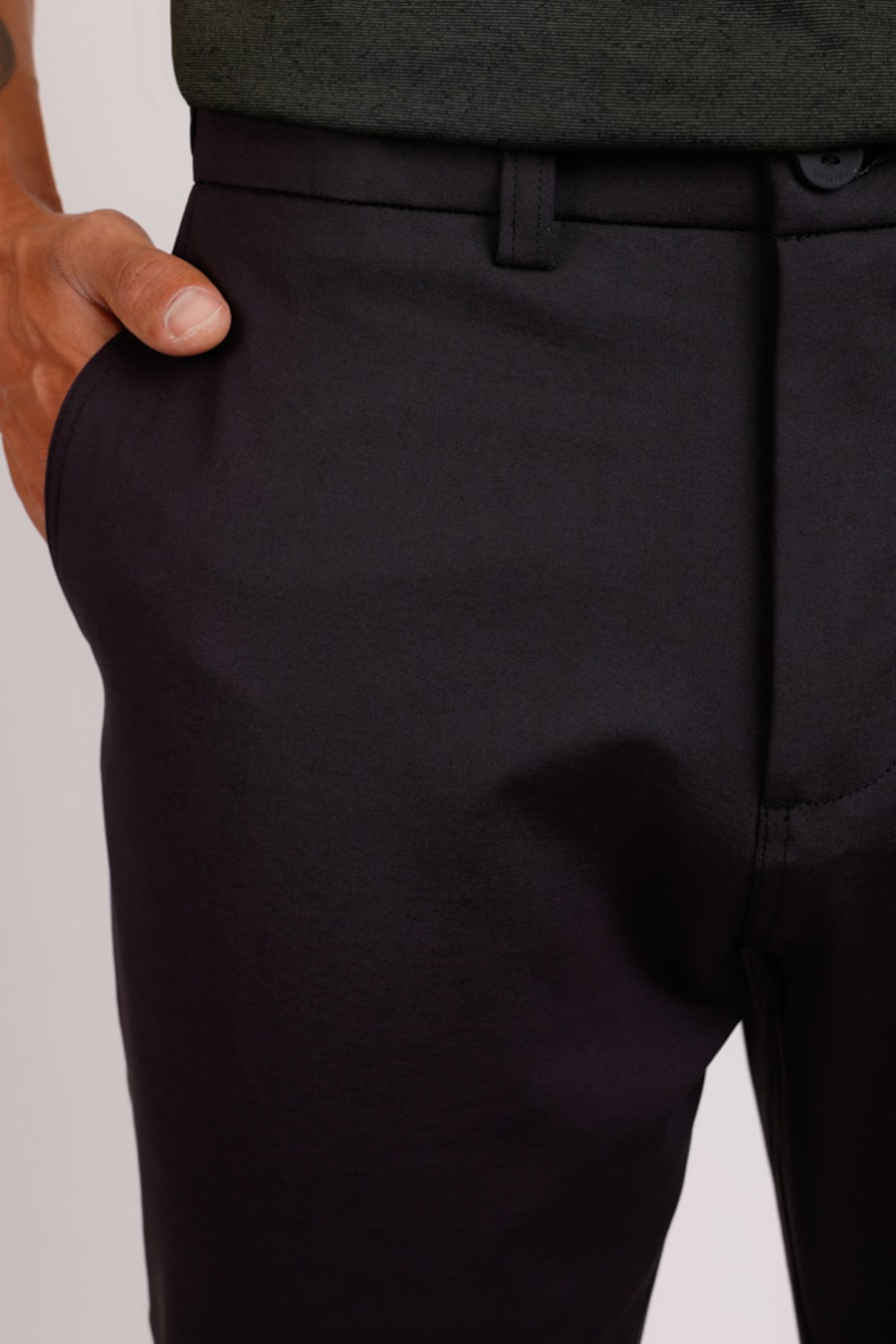 Calça Chino Malha Moovex Preto — foto 1 de 4
