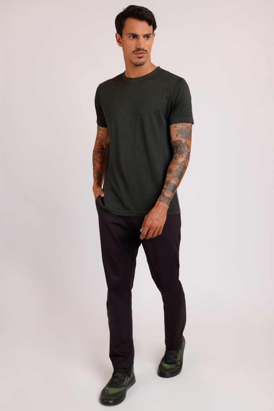 Calça Chino Malha Moovex Preto — foto 3 de 4