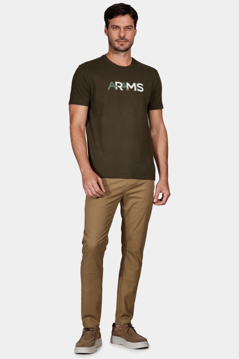 Calça Chino Sarja Cáqui