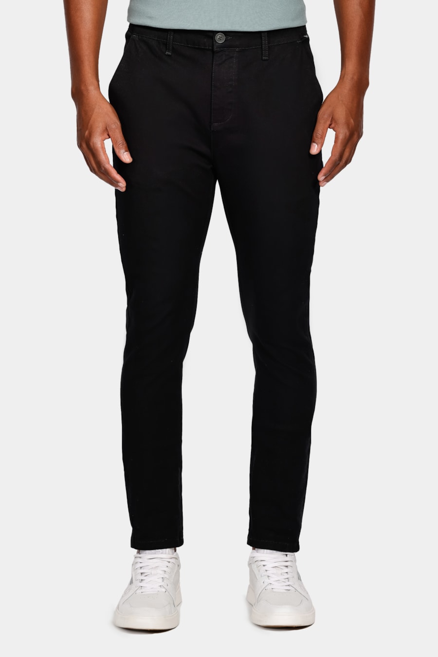 Calça Chino Skinny Bi-St Perfect Black Preto — foto 1 de 5