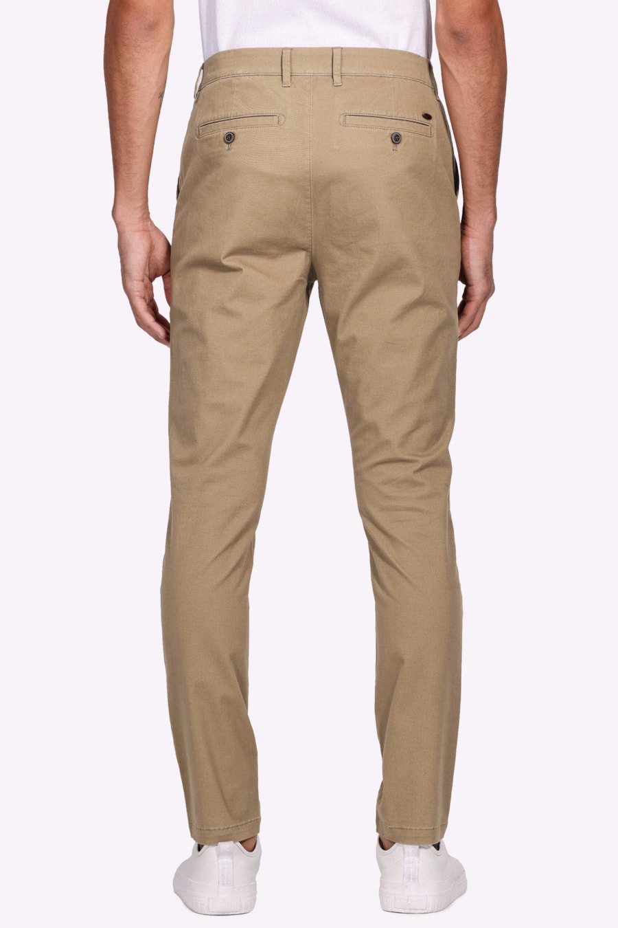Calça Chino Skinny Clássica Sarja Cáqui — foto 5 de 6