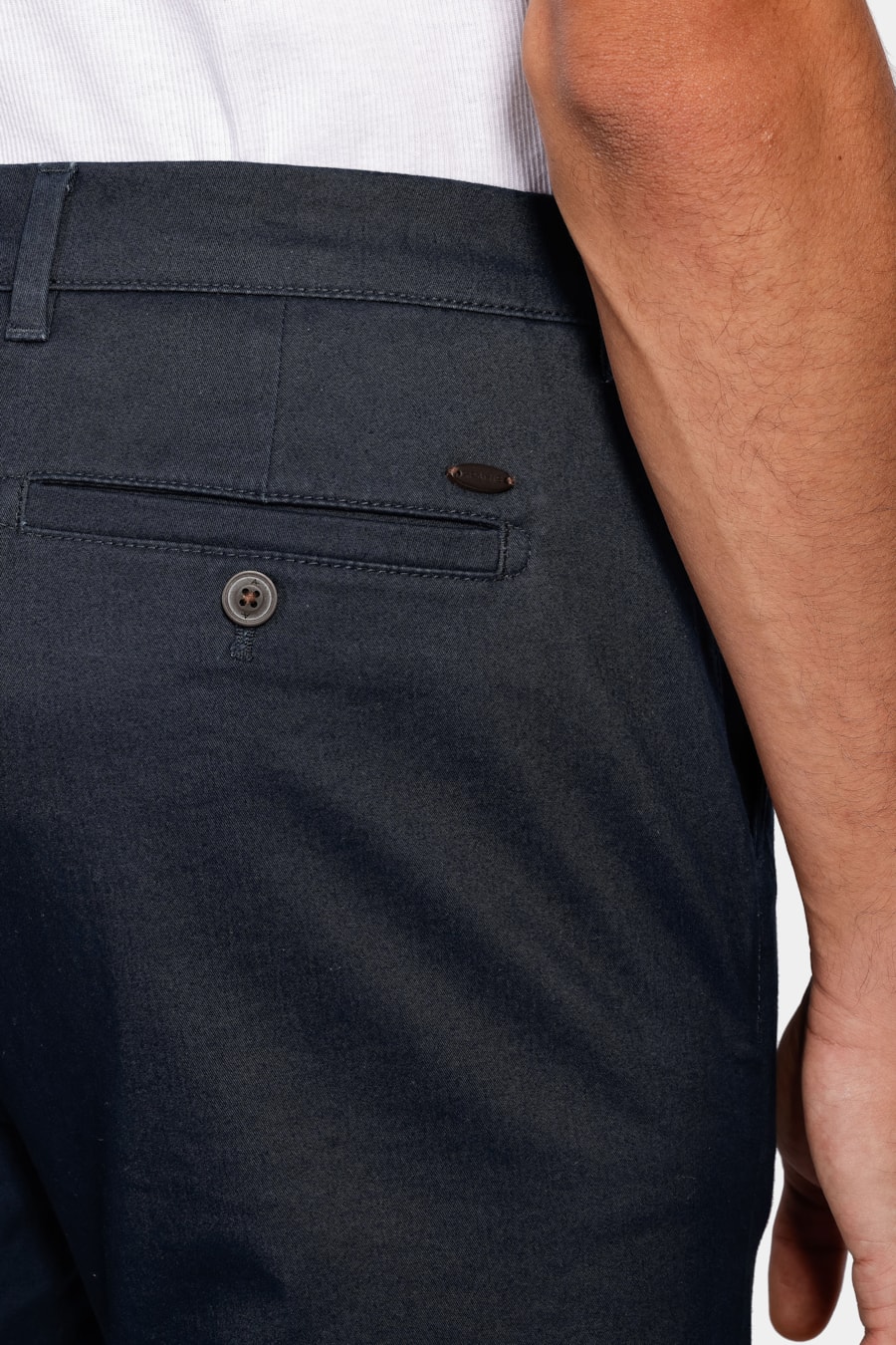 Calça Chino Skinny Clássica Sarja Marinho — foto 4 de 6