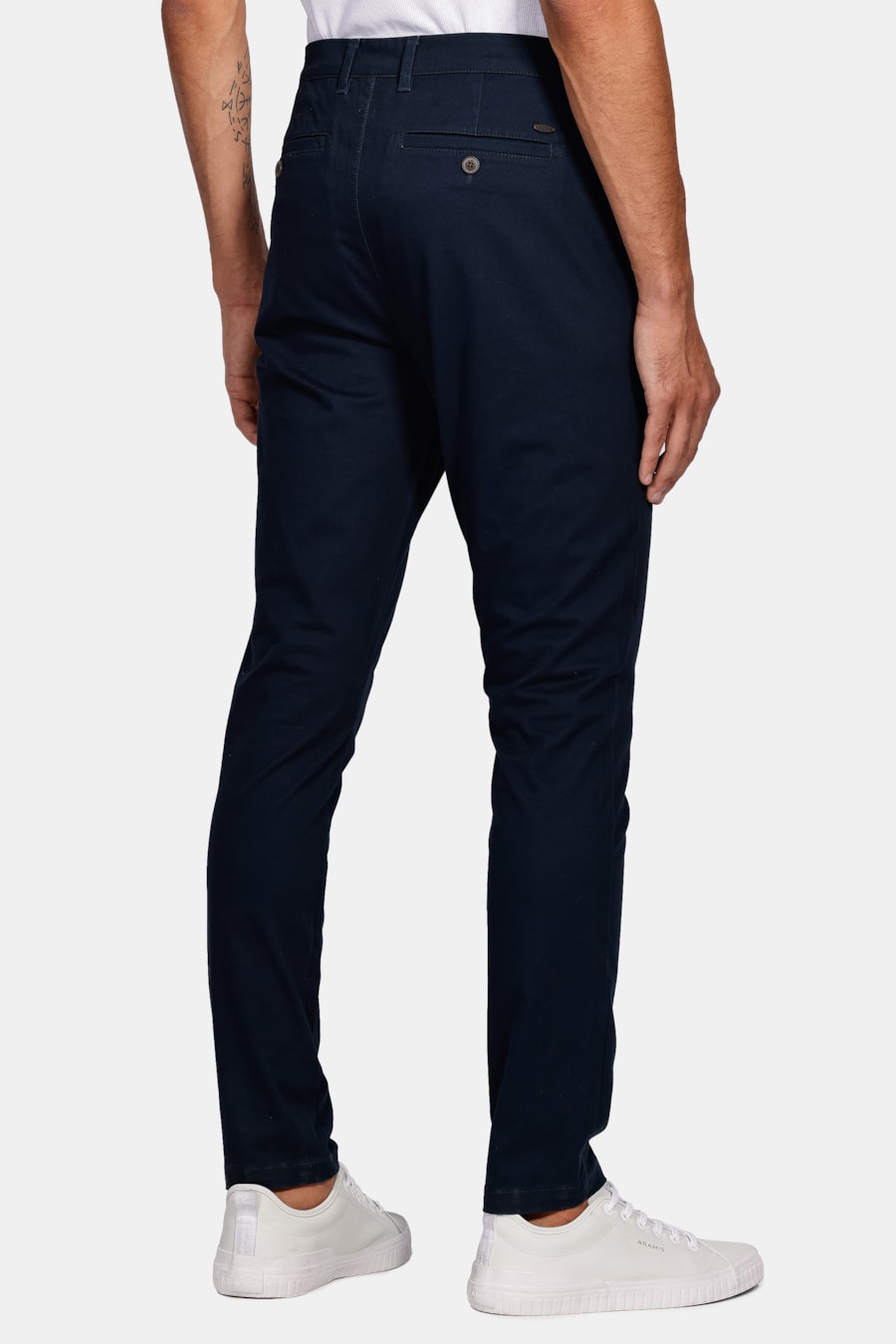 Calça Chino Skinny Clássica Sarja Marinho — foto 5 de 6