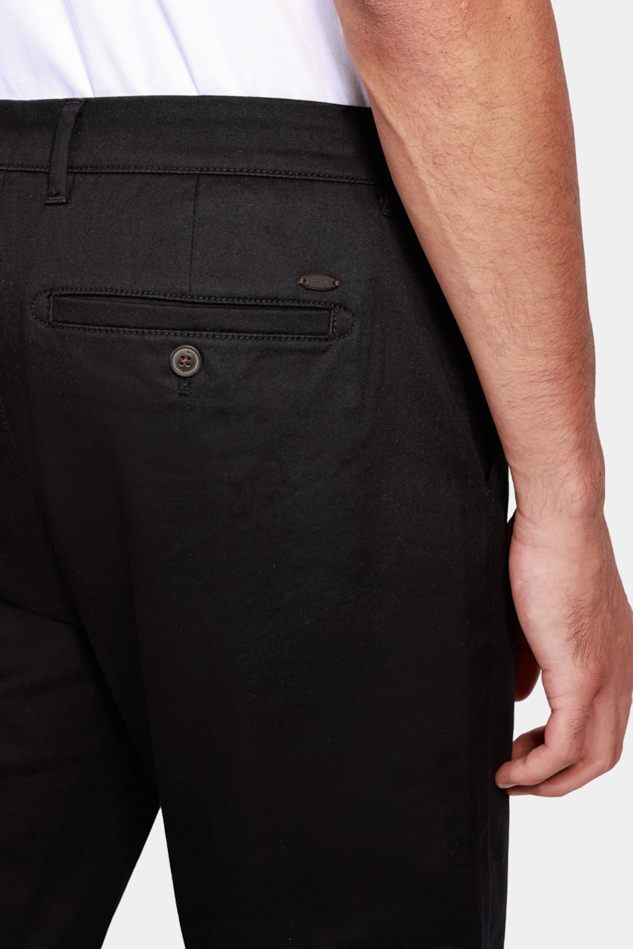 Calça Chino Skinny Clássica Sarja Preto — foto 4 de 6