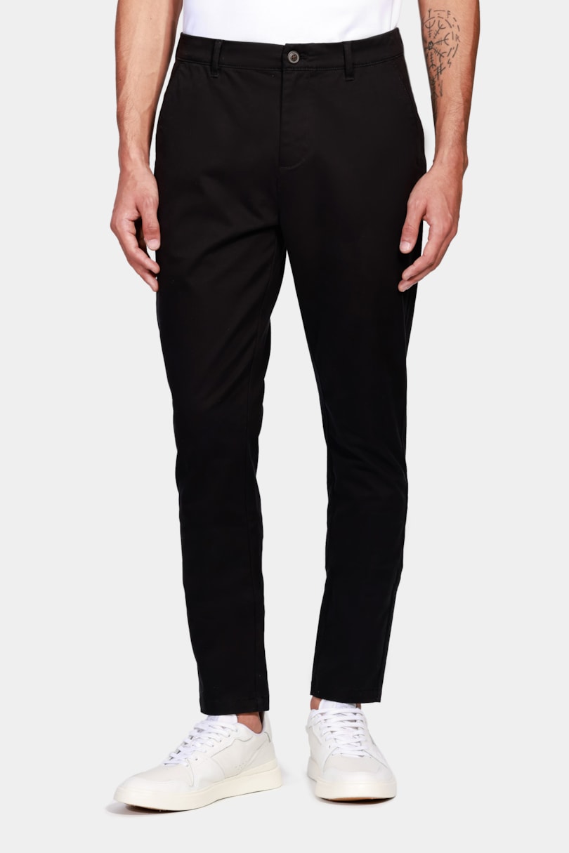 Calça Chino Skinny Clássica Sarja Preto