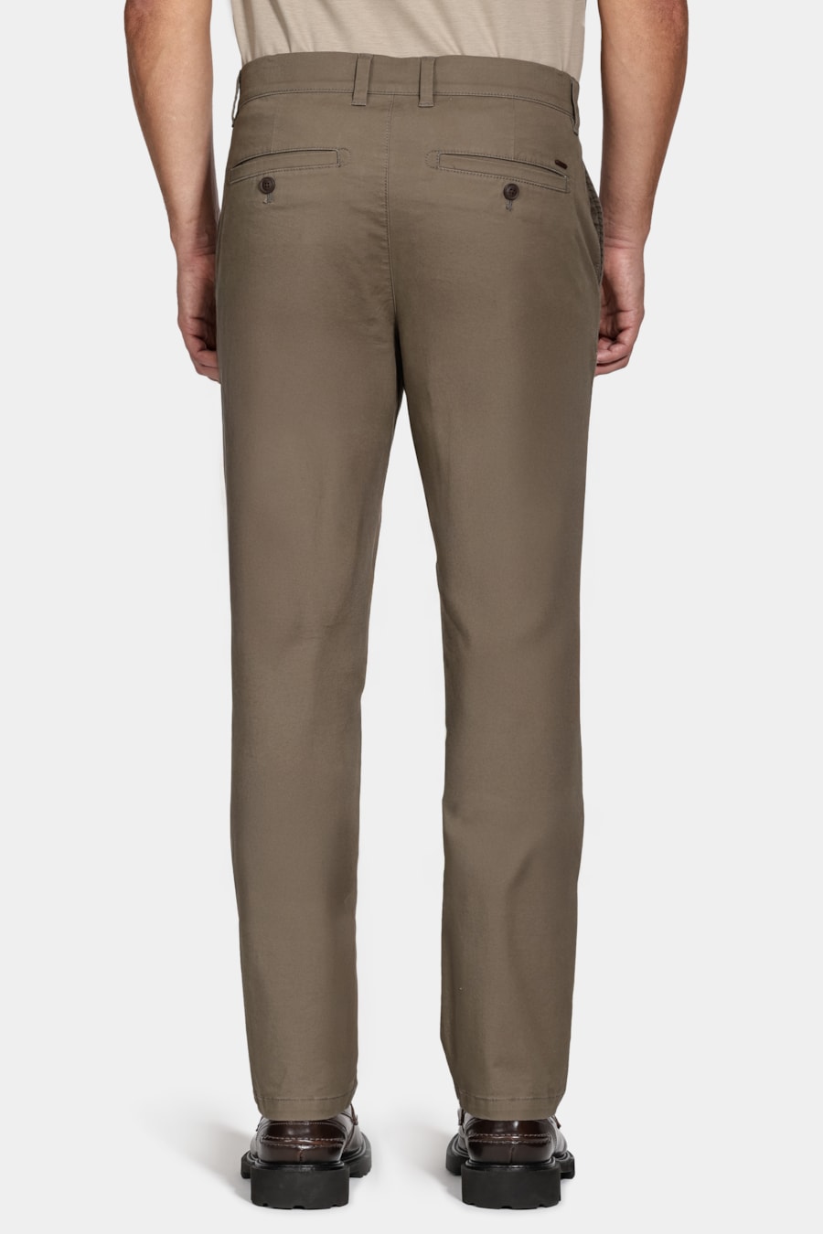 Calça Chino Skinny Clássica Sarja Verde Militar — foto 5 de 6