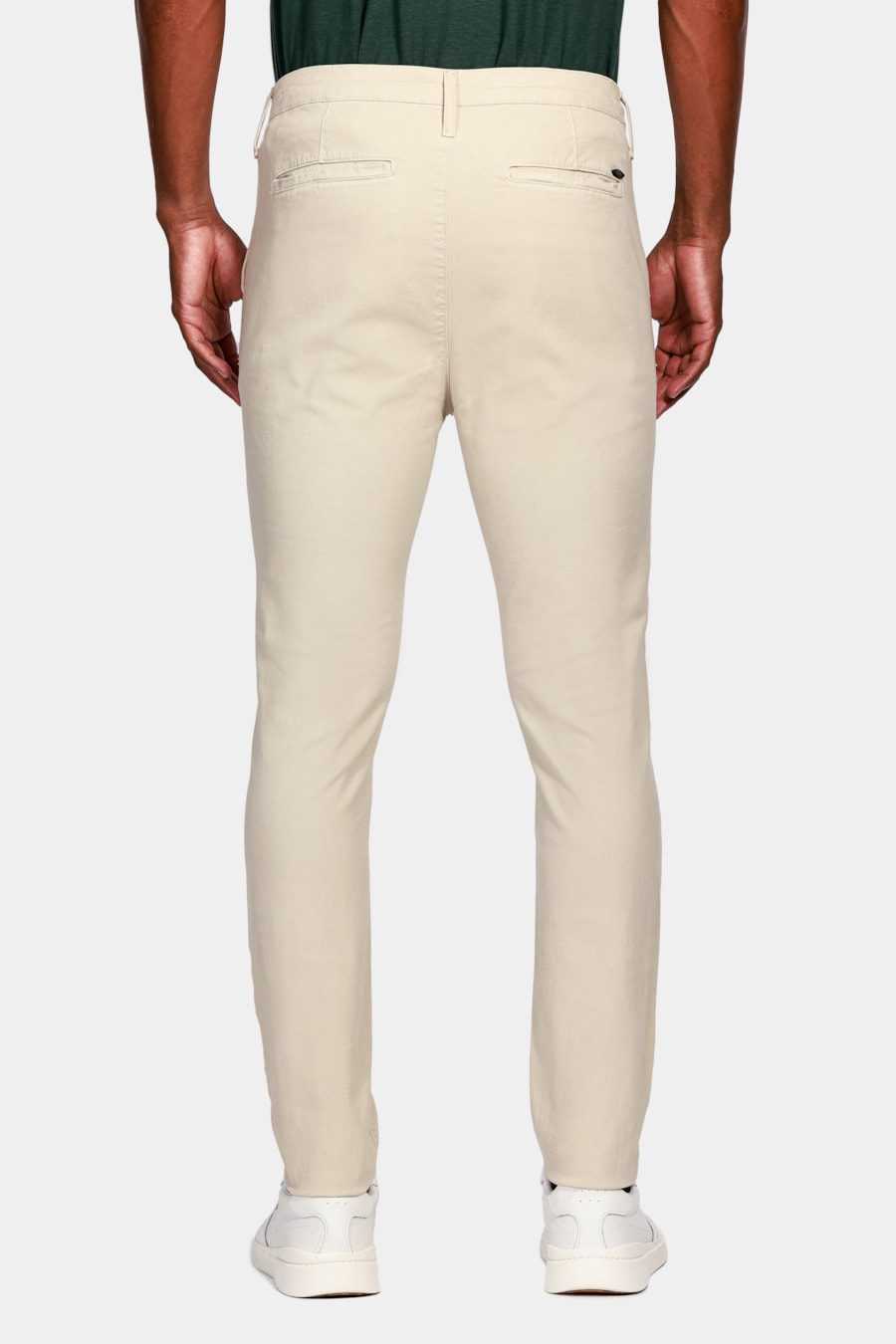 Calça Chino Skinny Sarjada Areia — foto 5 de 6