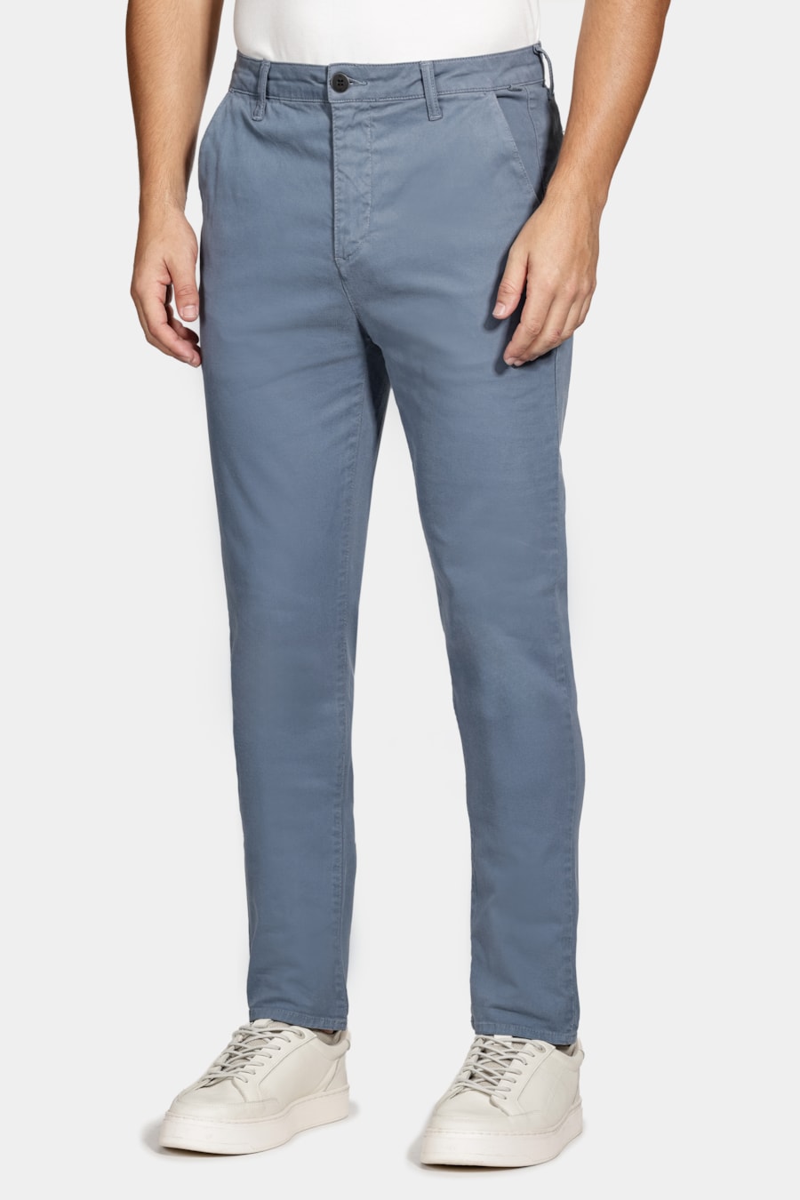 Calça Chino Skinny Sarjada Azul Indigo — foto 1 de 6