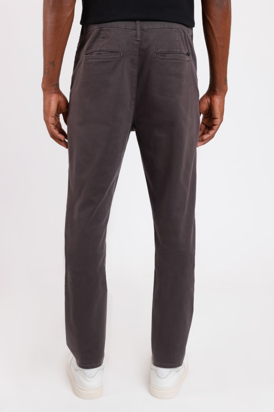 Calça Chino Skinny Sarjada Café — foto 3 de 3