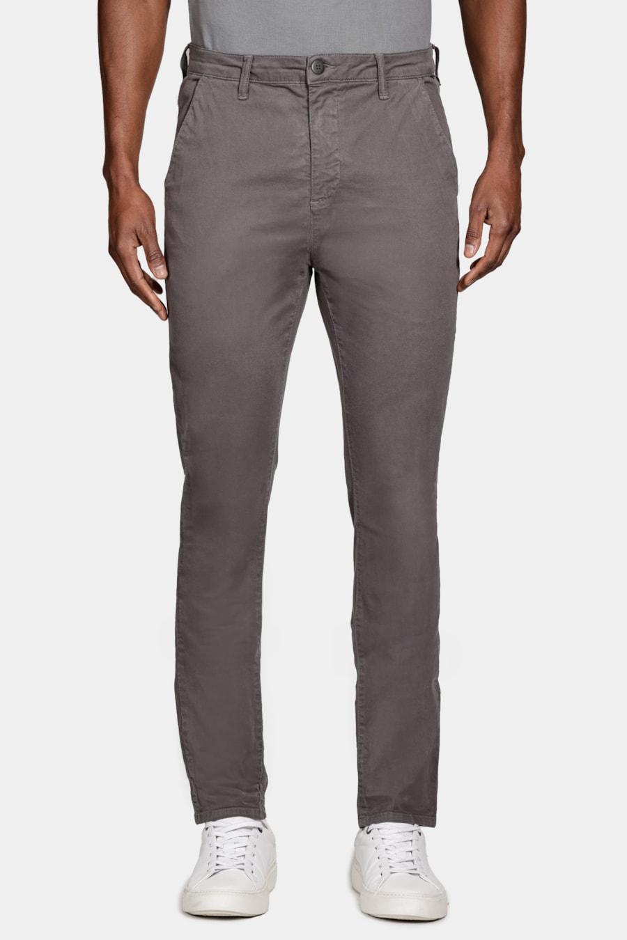 Calça Chino Skinny Sarjada Chumbo — foto 1 de 6
