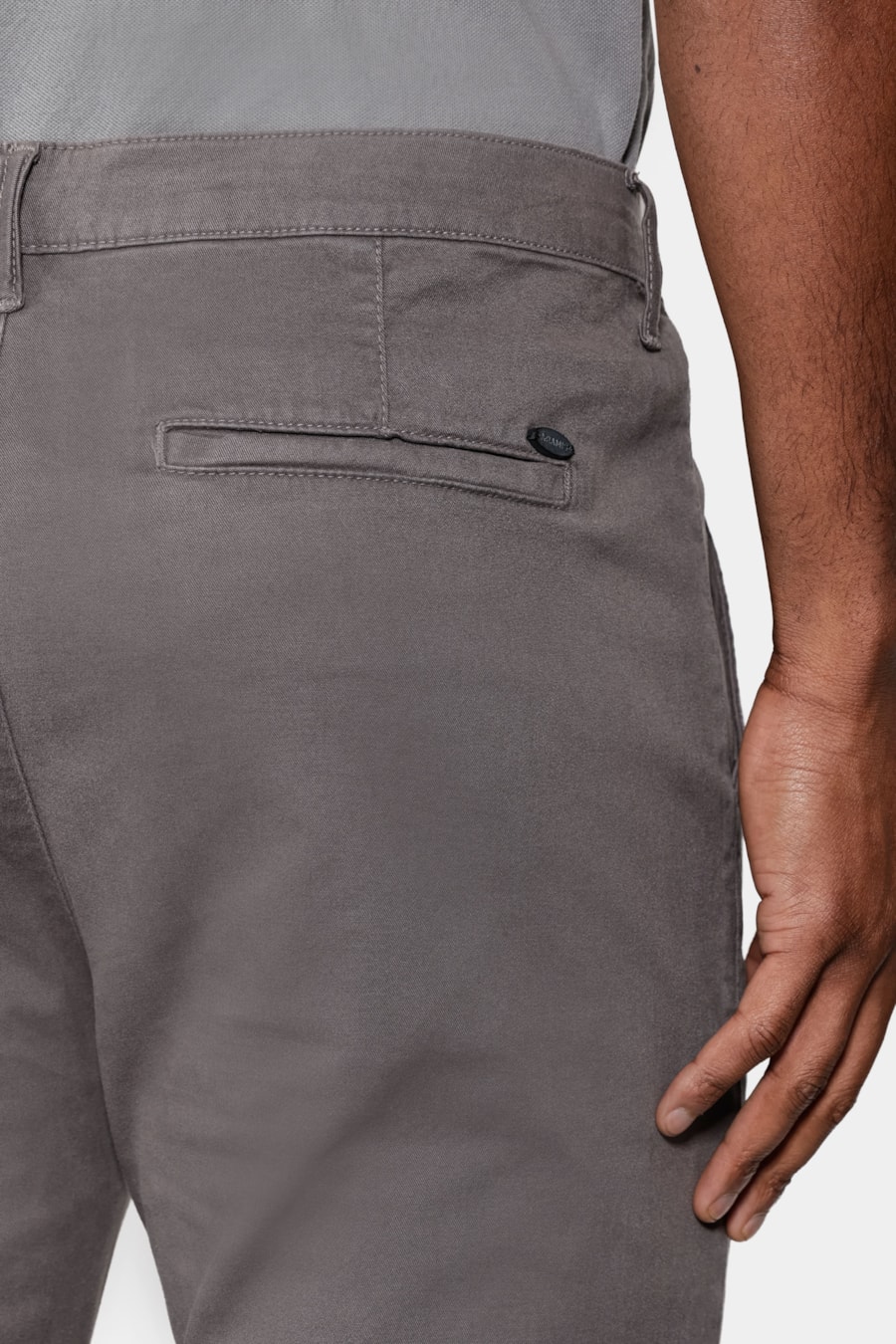 Calça Chino Skinny Sarjada Chumbo — foto 4 de 6