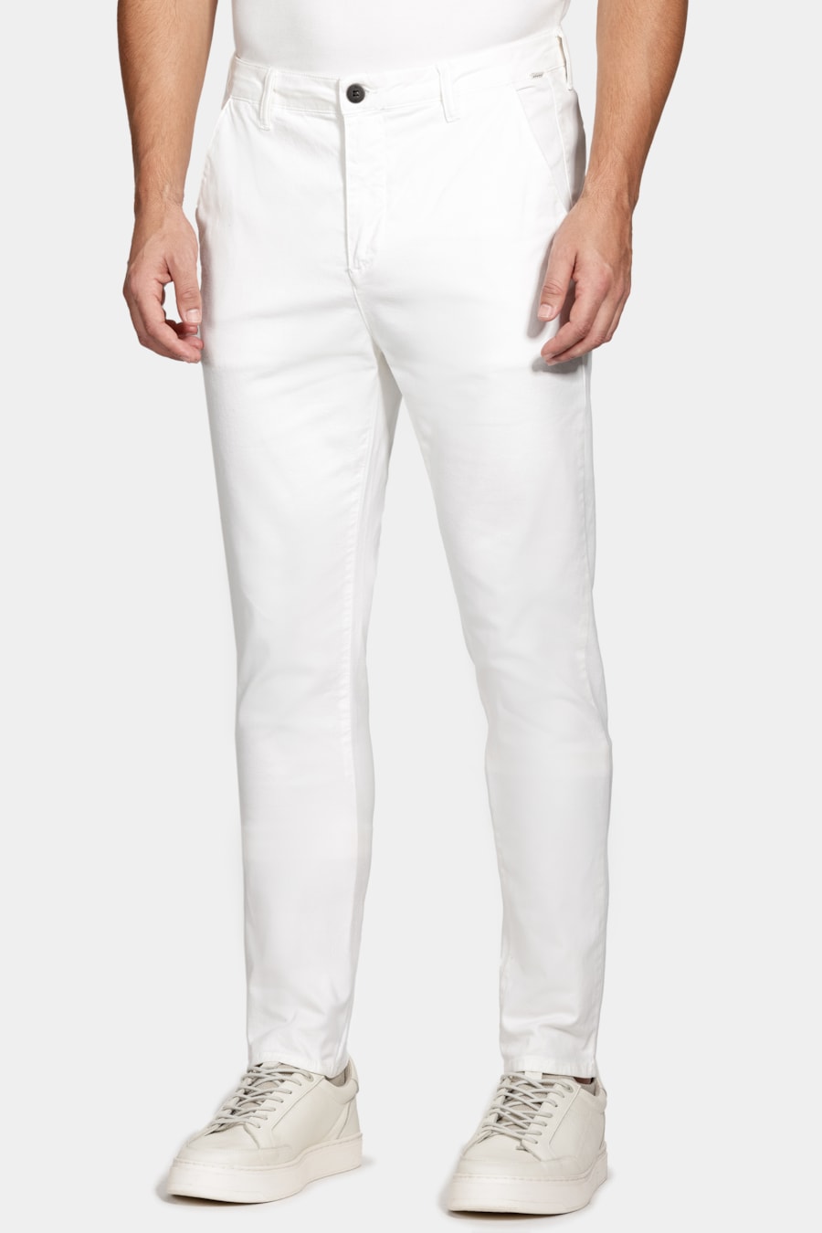 Calça Chino Skinny Sarjada Off White — foto 1 de 6