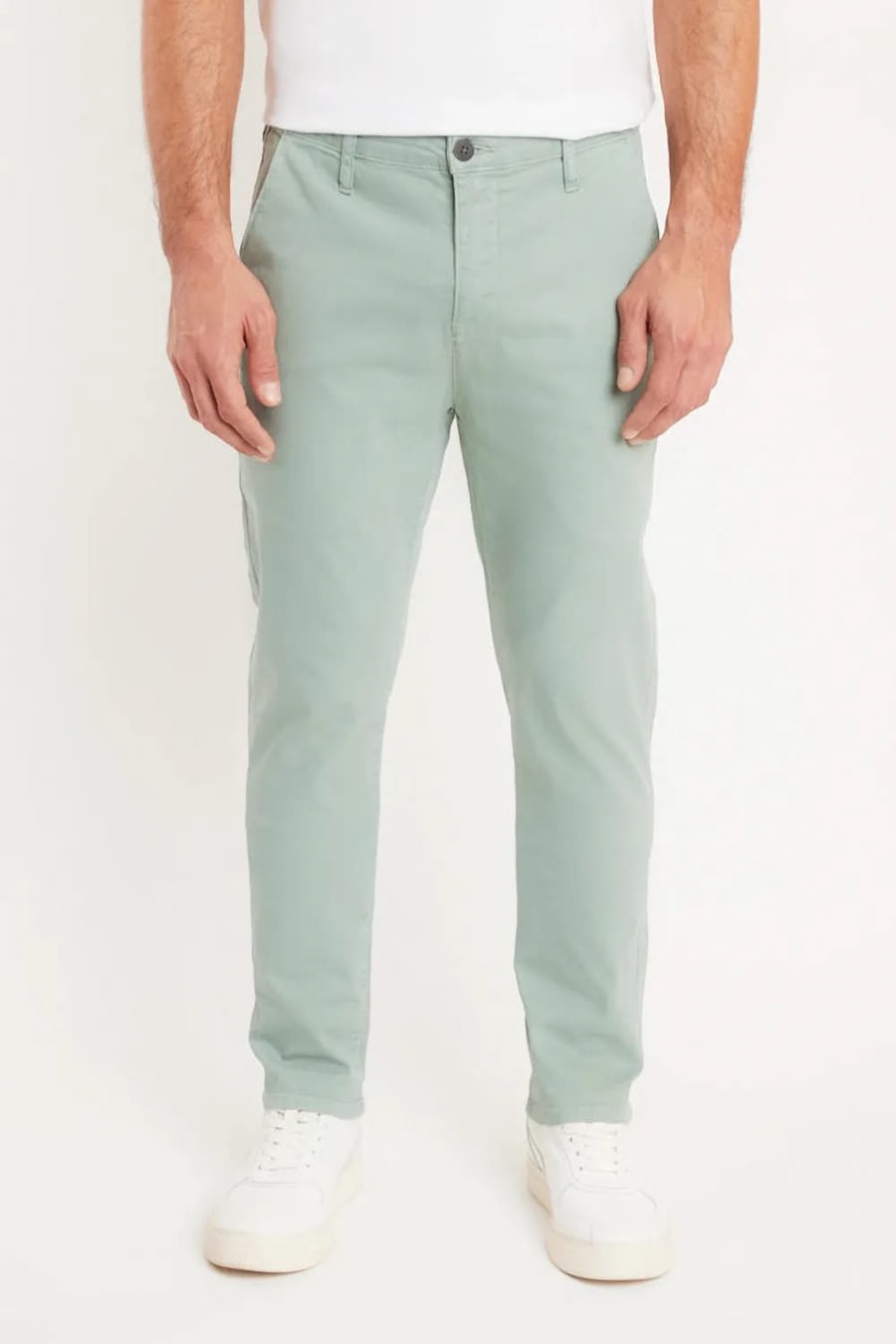 Calça Chino Skinny Sarjada Salvia — foto 1 de 5
