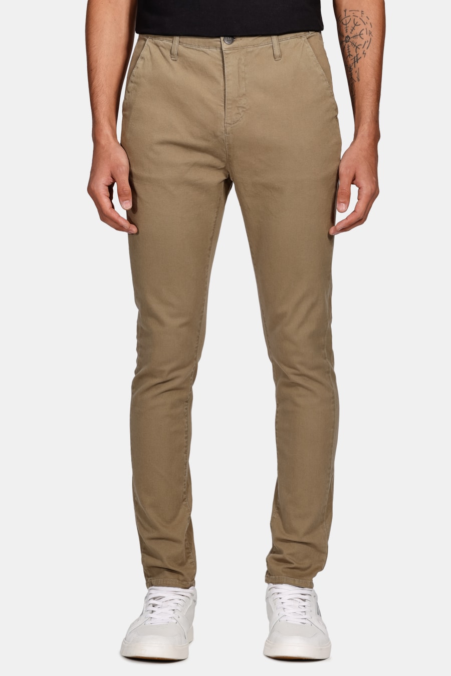 Calça Chino Skinny Sarjada Verde Oliva — foto 1 de 5
